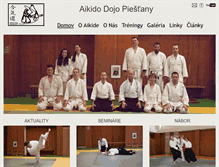 Tablet Screenshot of aikidopiestany.sk